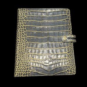 🐊 Abas Alligator Embossed Leather 10x8” Tablet Case  Holder Cover Organizer